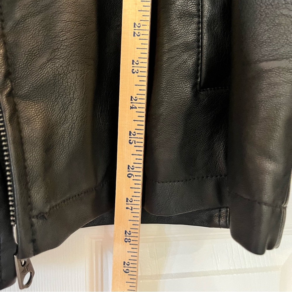 Cozy Dockers Bomber Moto Racing Jacket Faux Leather Brown Quilted Lining Size L - Picture 6 of 14